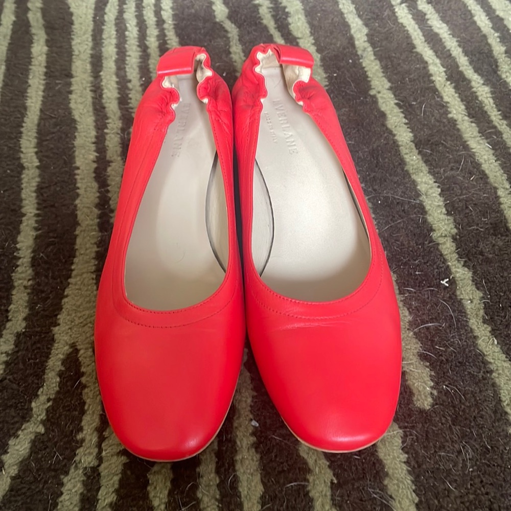 Everlane red slip-ons